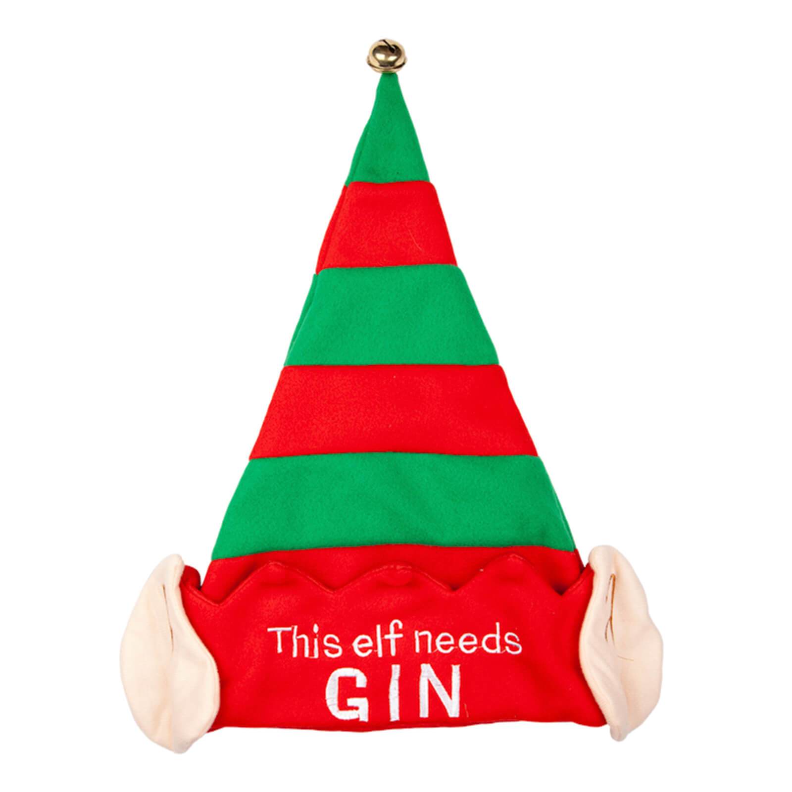 Mr Crimbo Adults Novelty Christmas Hat Elf Beer Gin Slogan - MrCrimbo.co.uk -WKDXM-4670 - Gin -christmas elf